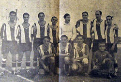 Alineación del Hércules C.F. Campeón Regional Temp. 1932-1933. 